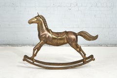 Large Scale Brass Rocking Horse, 1960