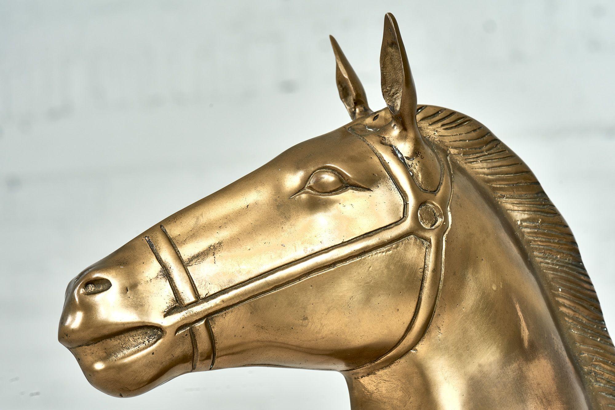 Large Scale Brass Rocking Horse, 1960 In Good Condition In Chicago, IL