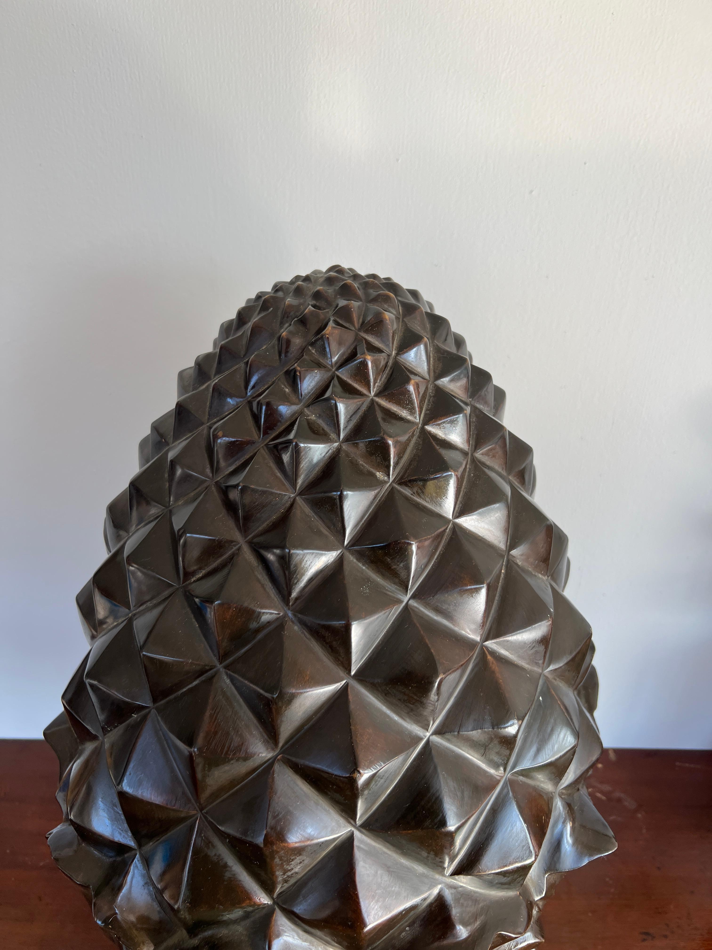 American Large Scale Bronze Centerpiece Model of a Pinecone or Pineapple For Sale