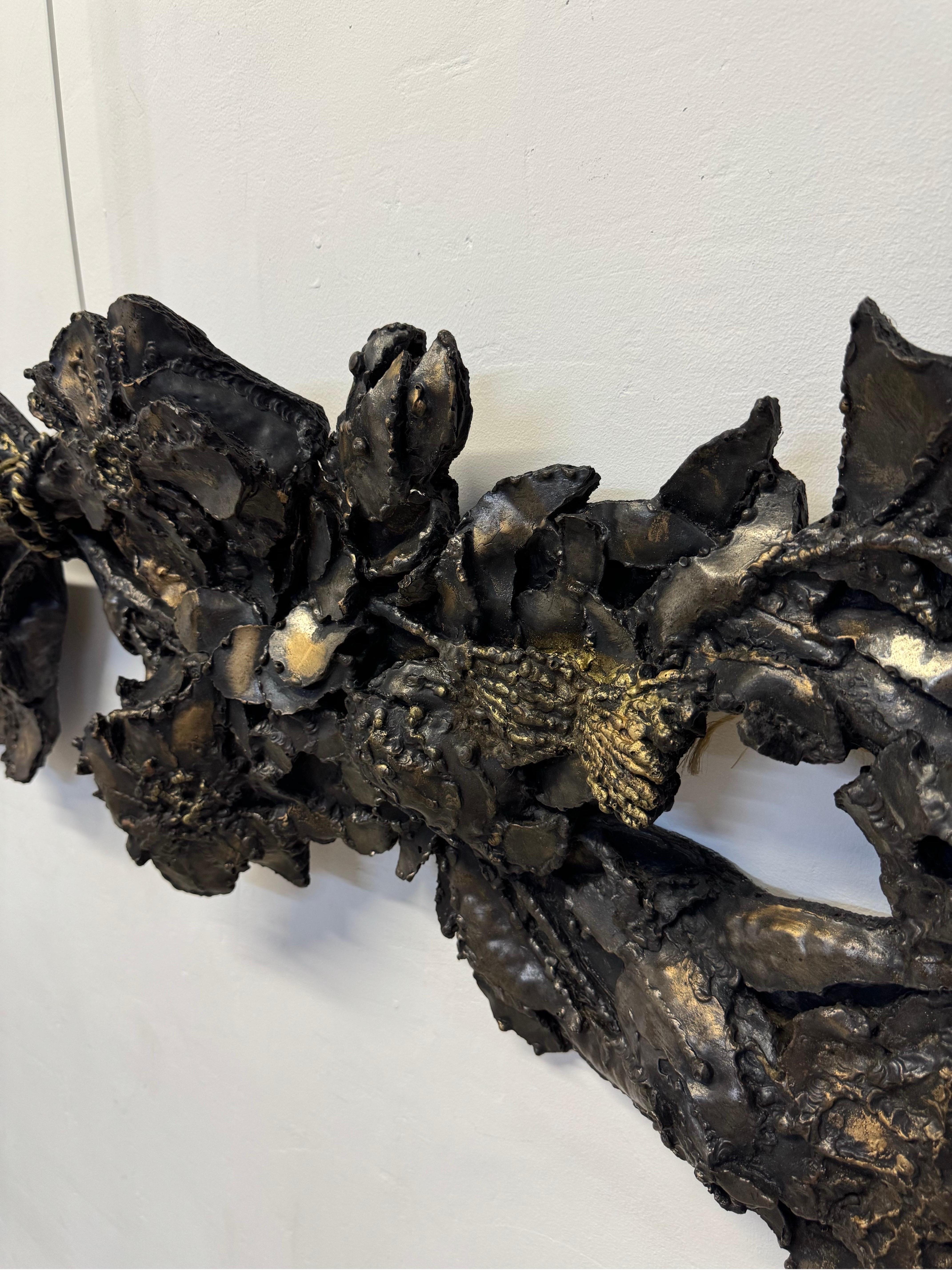 Large Scale Brutalist Resin Wall Sculpture by Finesse Originals, 1970s For Sale 5