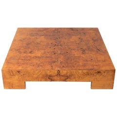 Large Scale Burl Coffee Table by Milo Baughman