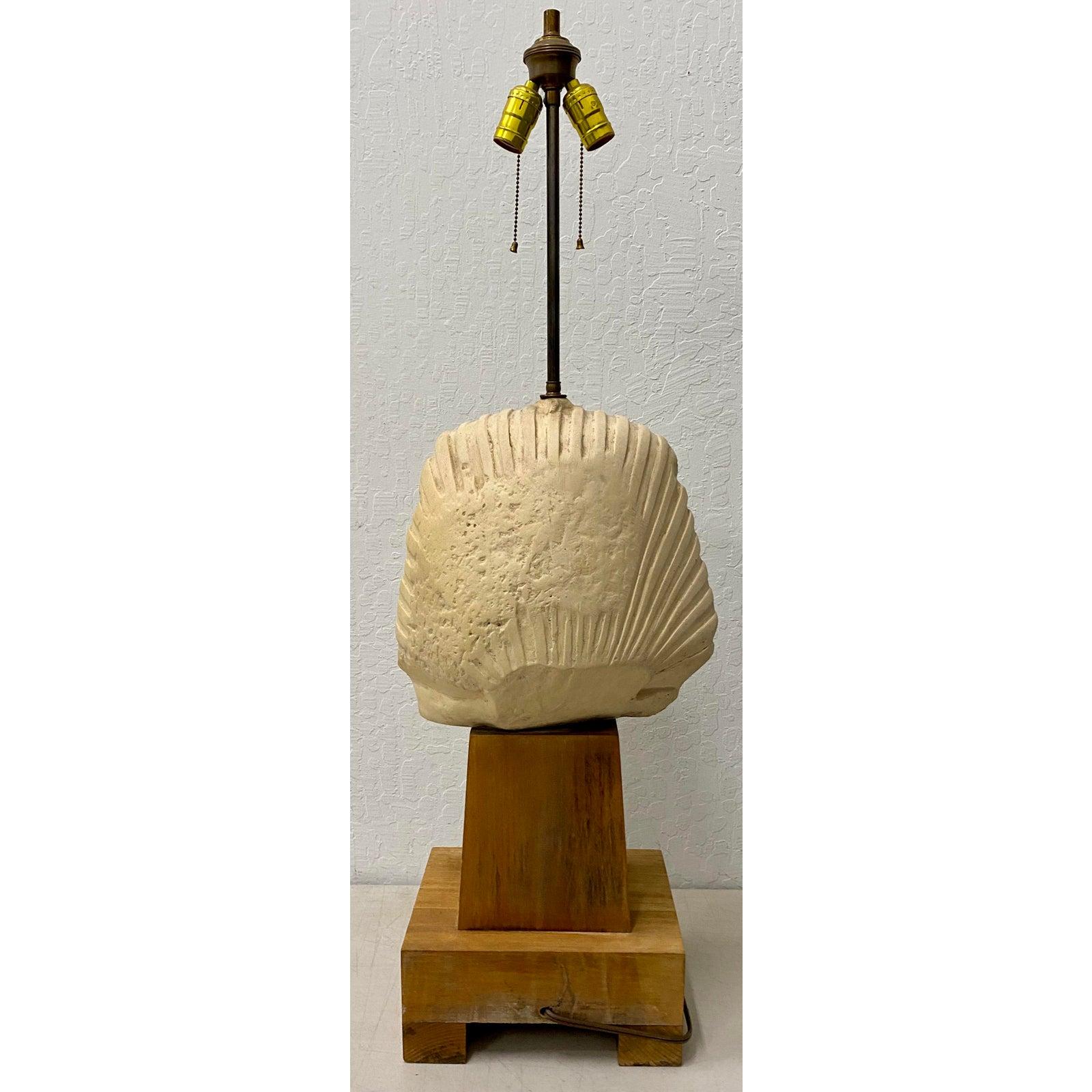 Large Scale Carved and Molded Clay Egyptian Pharoah Head Table Lamp, circa 1970 For Sale 2