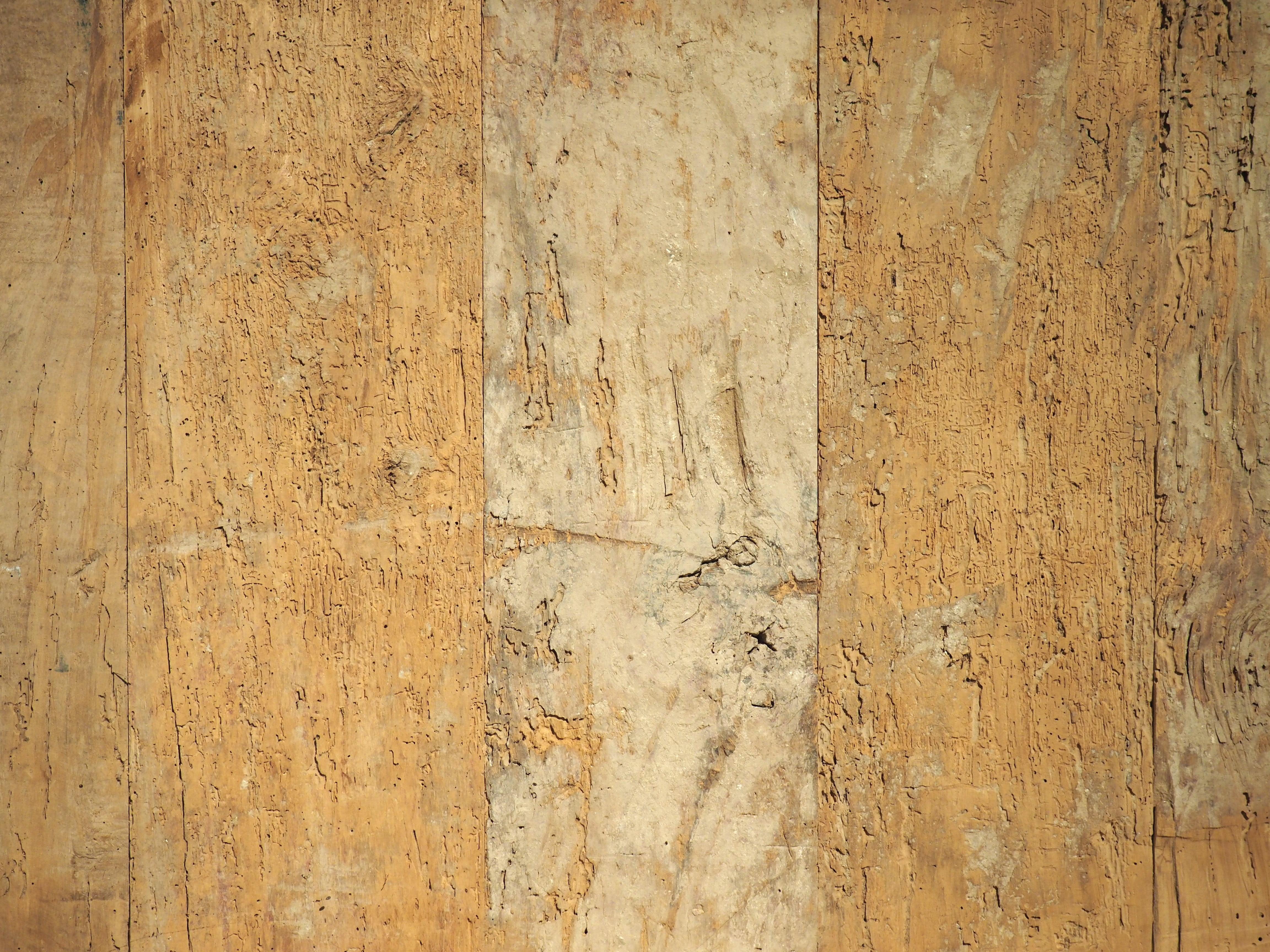 Dieses großformatige Wappenschild aus geborgenem antiken Holz, das mit neueren Brettern verstärkt wurde, ist nach außen gebogen und erinnert an die Biegung eines echten Wappens. Das in Florenz, Italien, handgeschnitzte und handbemalte Paneel hat die