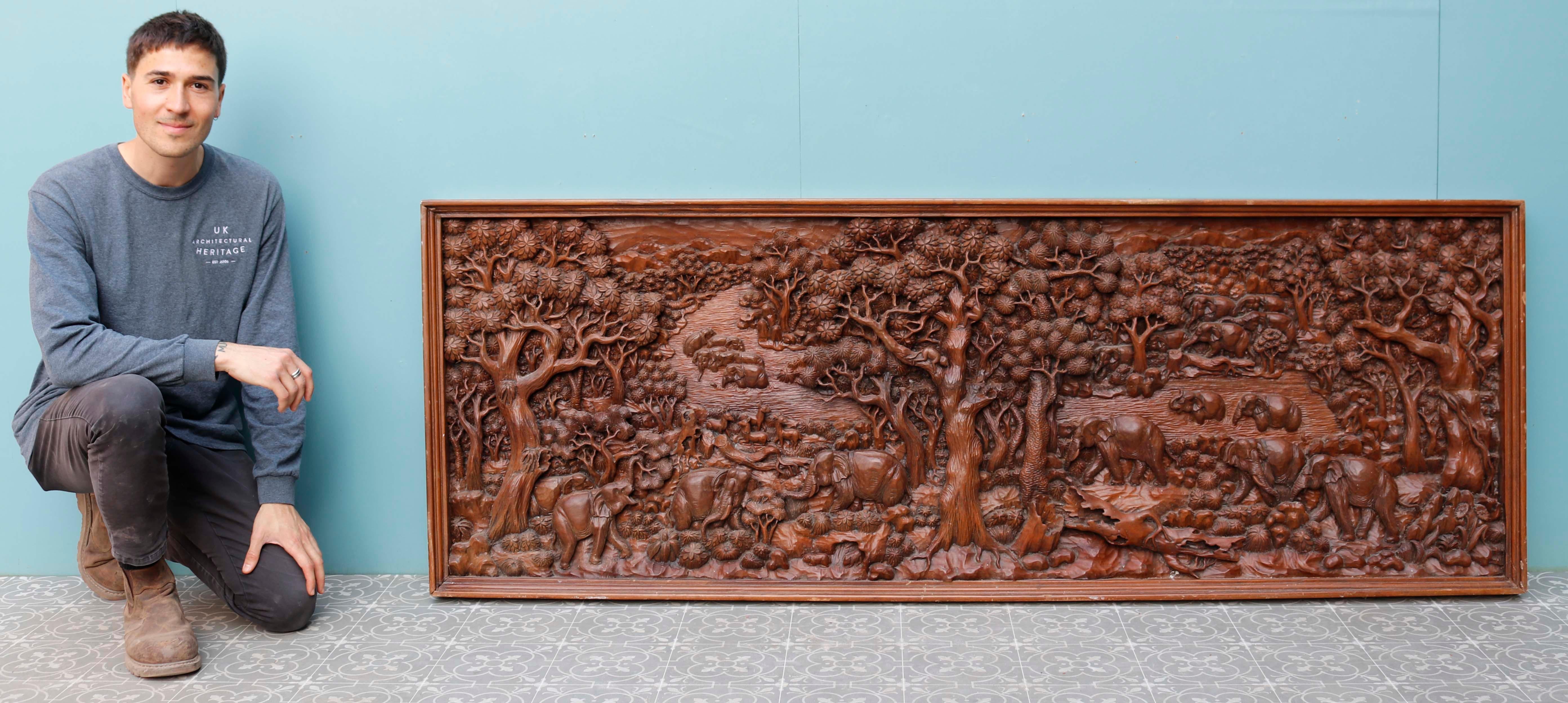 Large Scale Carved Oriental Wall Panel and Decoration 1