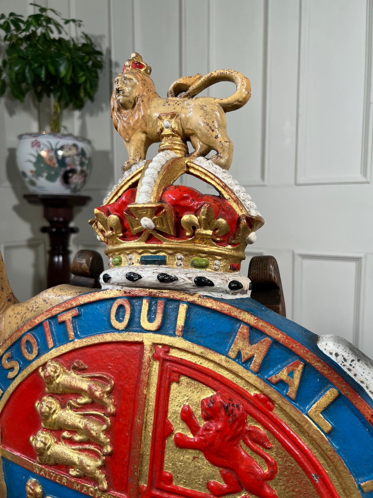 Large Scale Cast Iron Royal Coat of Arms For Sale 2