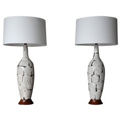 Large Scale Ceramic Lava Glaze Lamps, Italy, c.1955 Large Scale Ceramic Lava Glaze Lamps, Italy, c.1955
