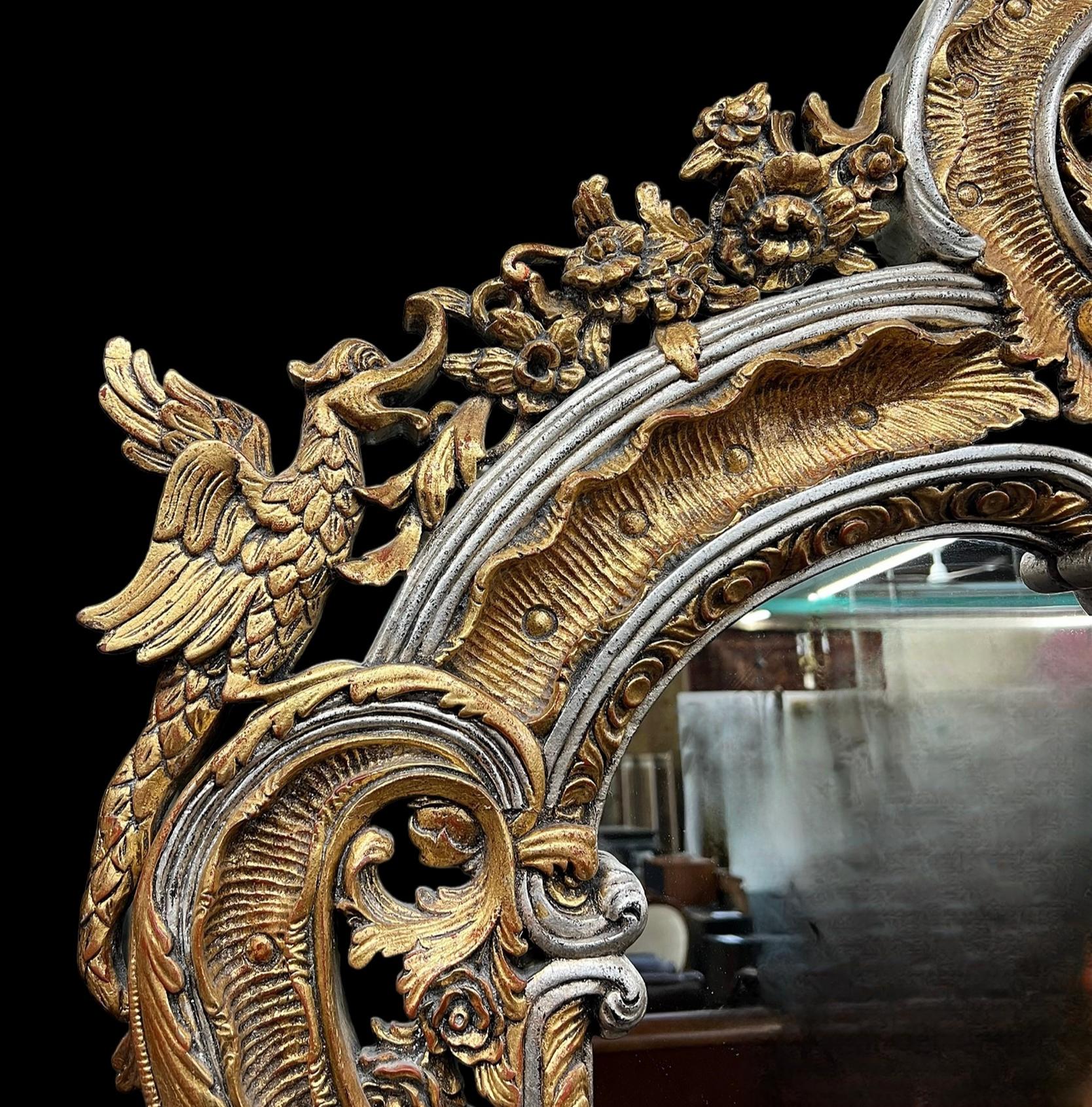 Grand miroir chinois en bois doré de style Chippendale Att. À Smith & Smith en vente 1