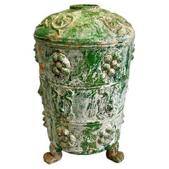 Großformatige chinesische primitive Terrakotta-Keramik Granary / Vase / Urne / Gefäß