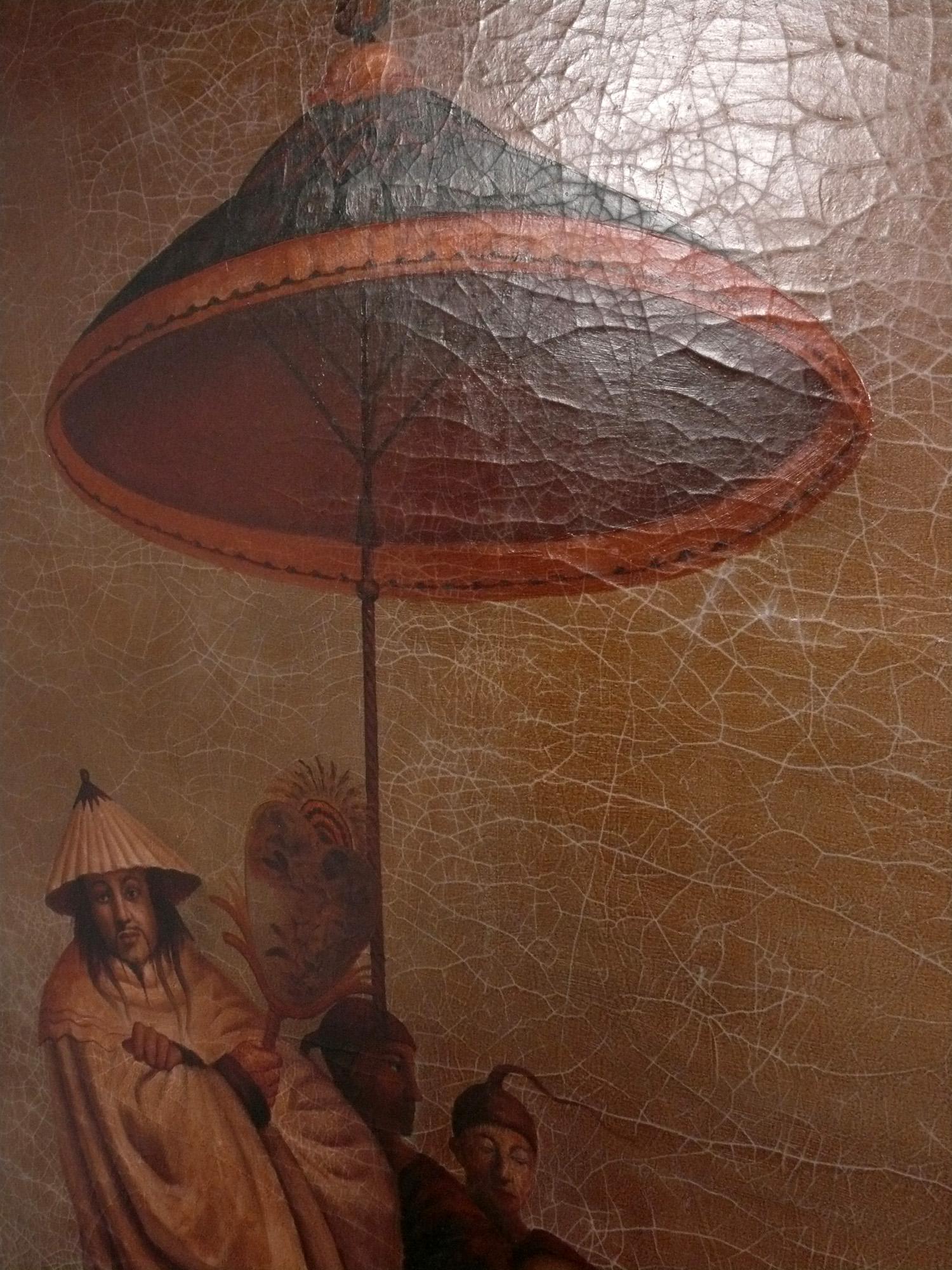 Americano Quadro di cineserie di grandi dimensioni attribuito a Maitland Smith 66 