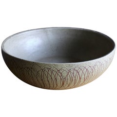 Large-Scale "Circular Sgraffito" Pattern Planter by David Cressey
