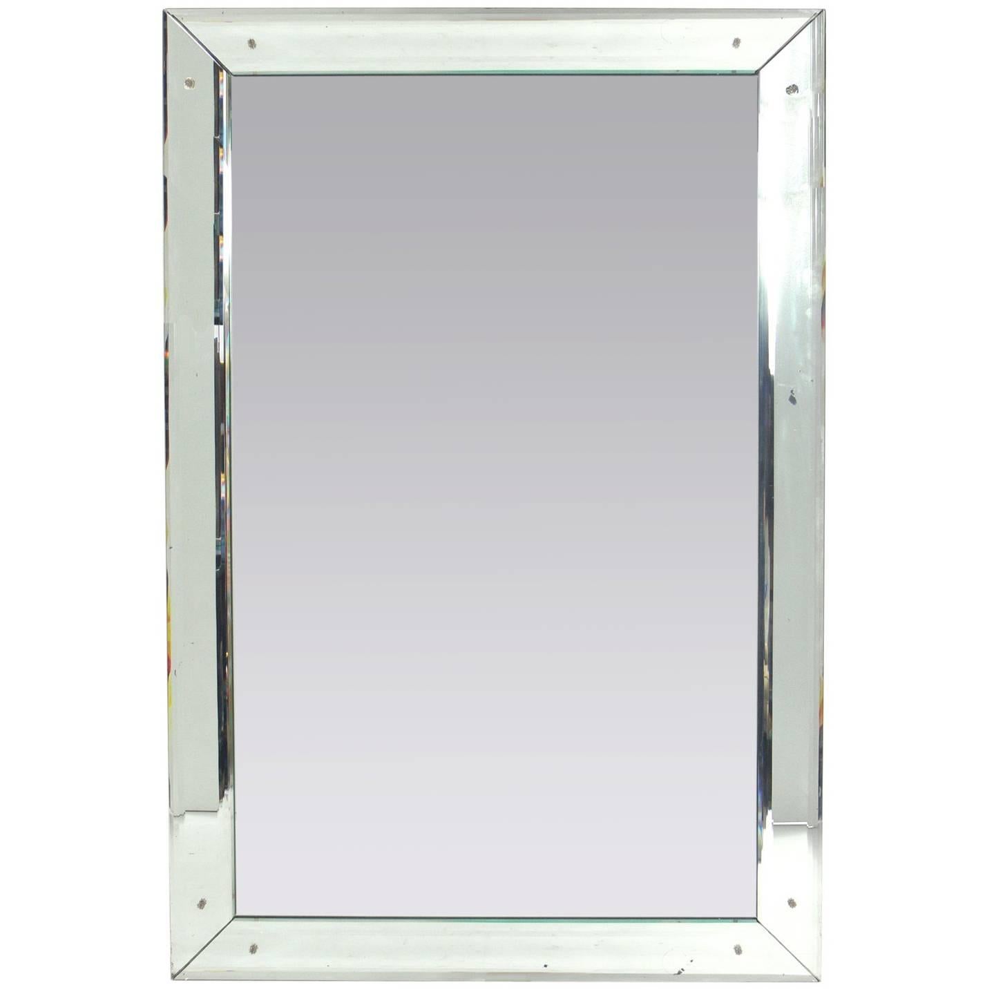 Large Scale Clean Lined Mirror