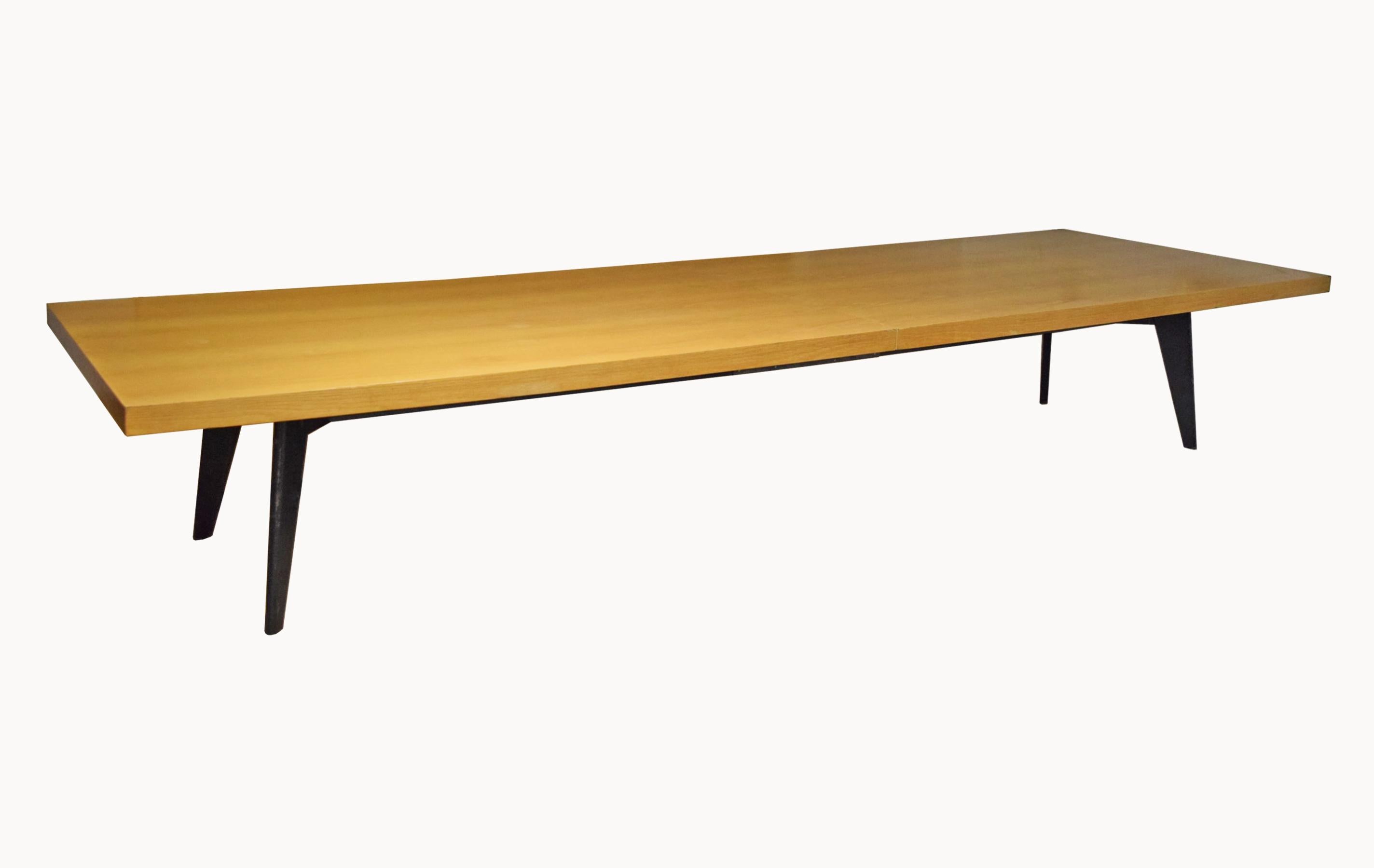 Mid-Century Modern Large Scale Conference Table in the Style of Jean Prouvé, Produced in 1982, NYC For Sale