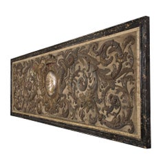 Large Scale Continental 18th Century Silk Embrodered Wall Panel