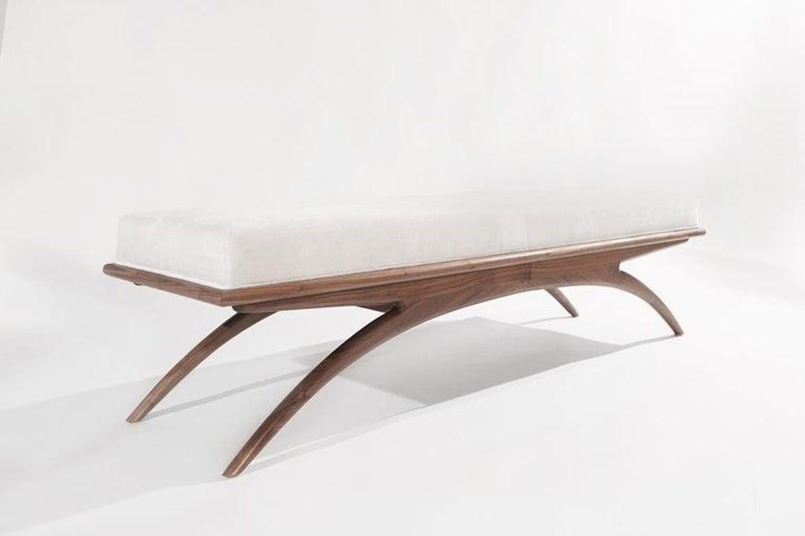 Convex Bench Series 72 in Natural Walnut In New Condition For Sale In Westport, CT