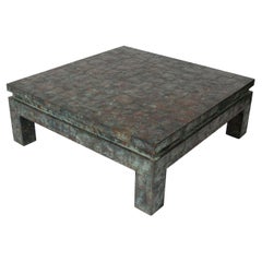 Used Large Scale Copper Patchwork Coffee Table