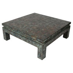 Large Scale Copper Patchwork Coffee Table 