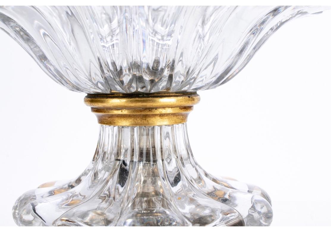Bronze Large Scale Crystal and Doré Lidded Centerpiece For Sale