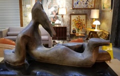 Large Scale Cubist Bronze Nude Sculpture