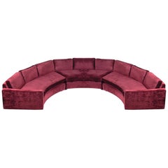 Large Scale Curved Sofa by Milo Baughman