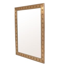 Large Scale Custom Bronze or Brass Mirror attributed to P.E. Guerin 52" x 42"