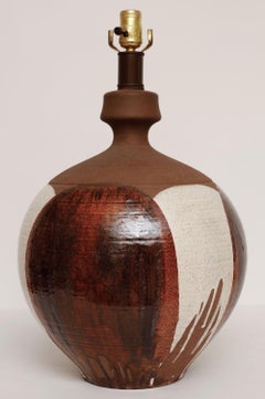 Large Scale David Cressey "Flame Glaze" Ceramic Lamp for Pro Artisans