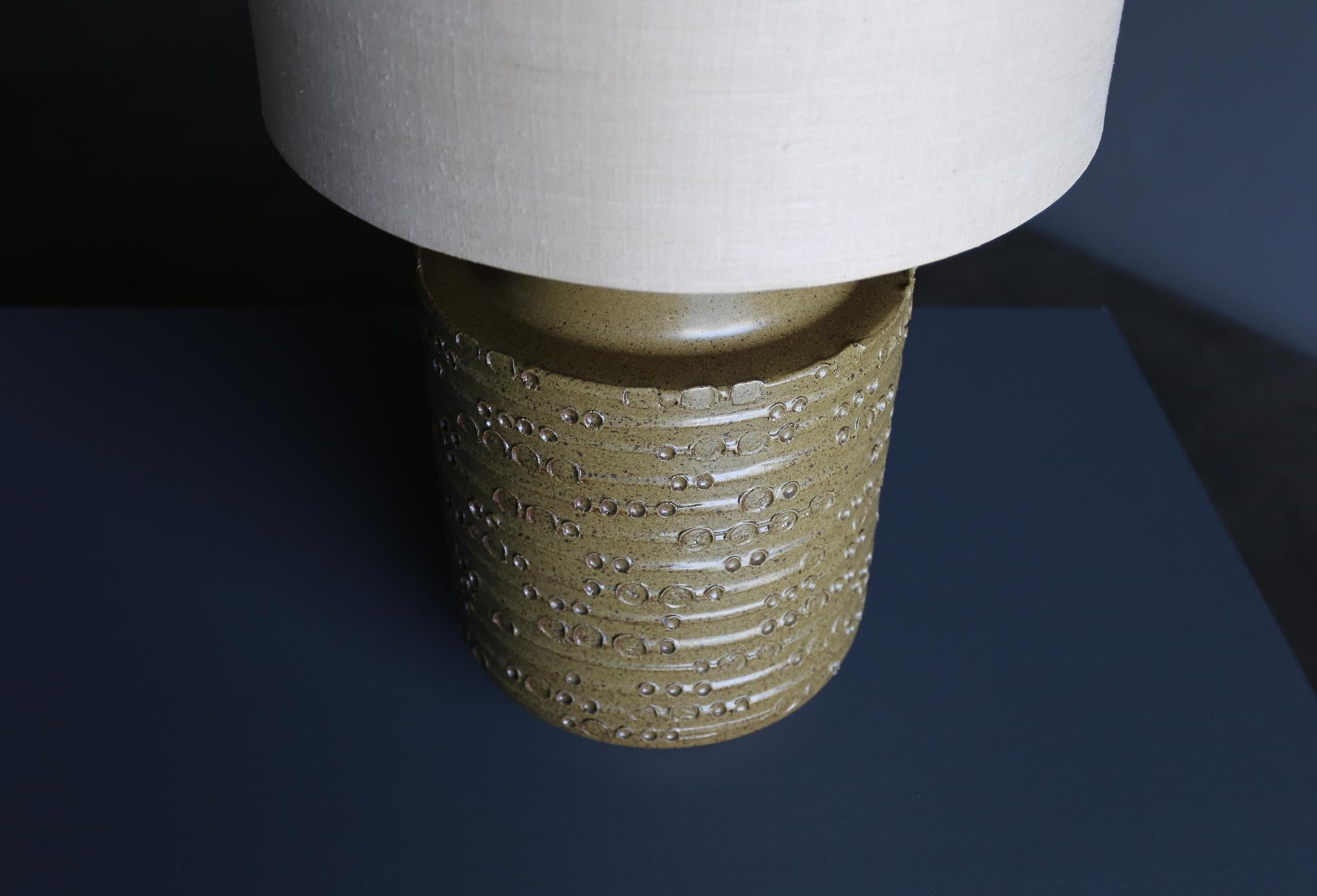 Glazed Large Scale David Cressey Green Ceramic Lamp, circa 1970 For Sale