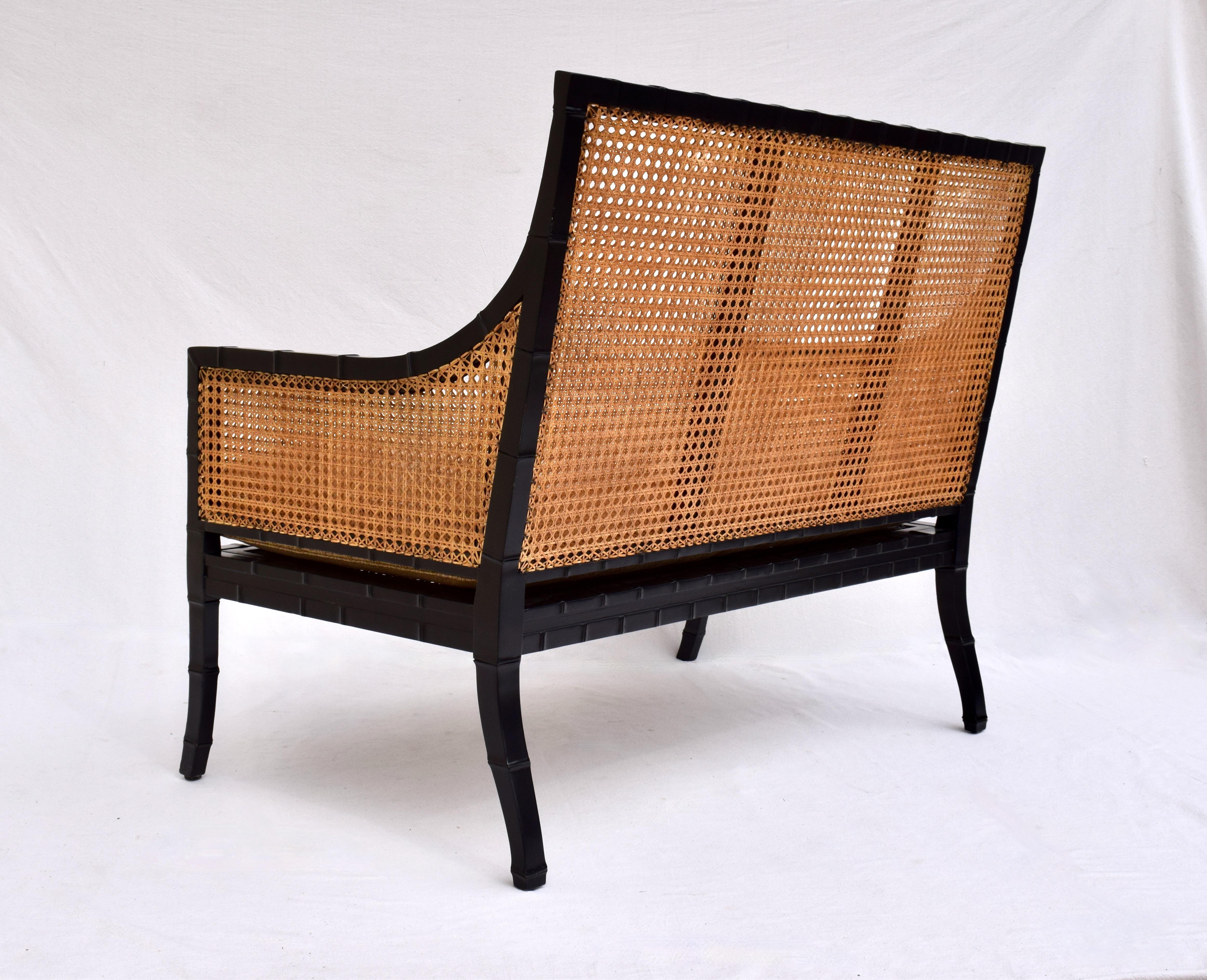 Large Scale Double Cane Settee at 1stDibs