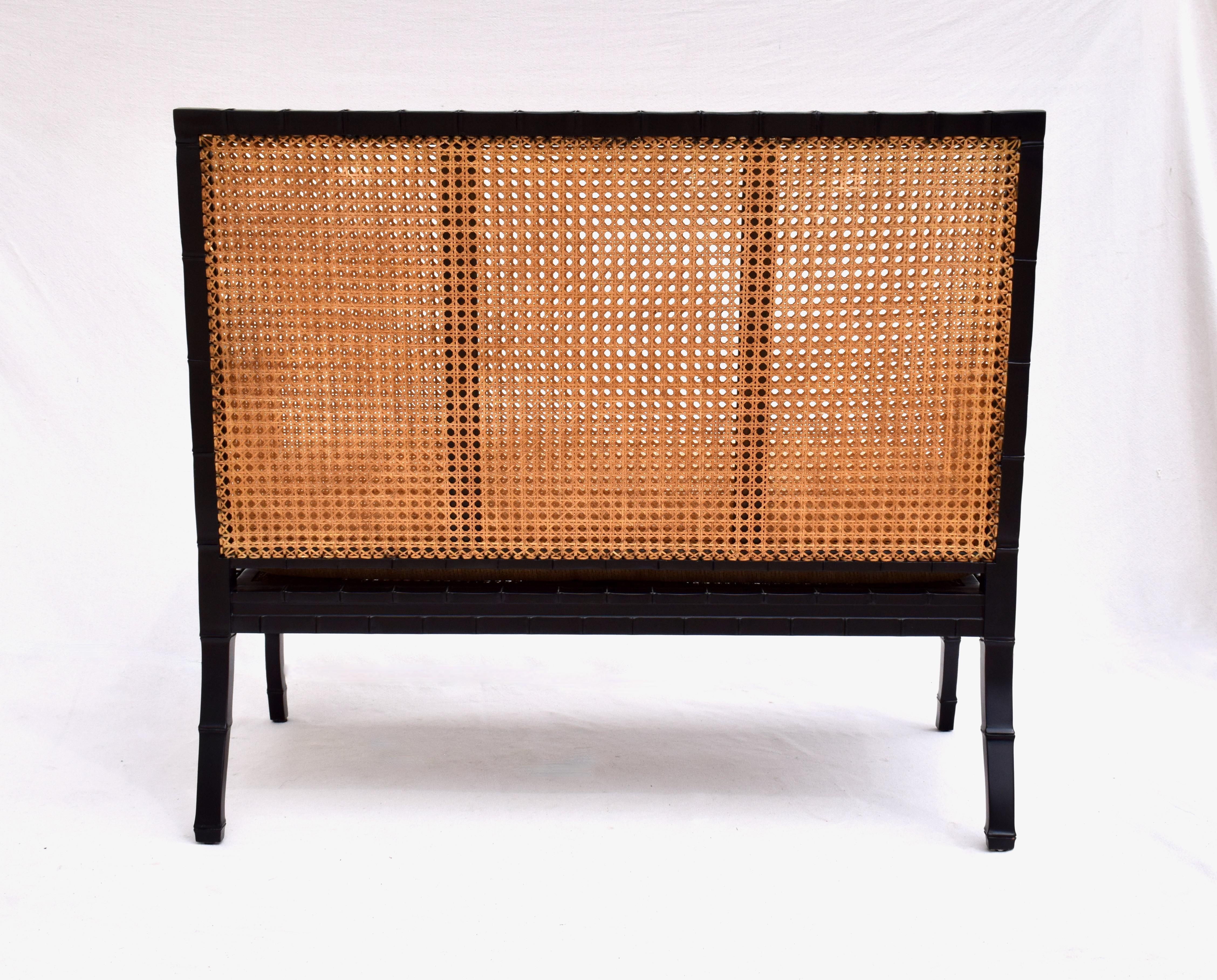 20th Century Large Scale Double Cane Settee