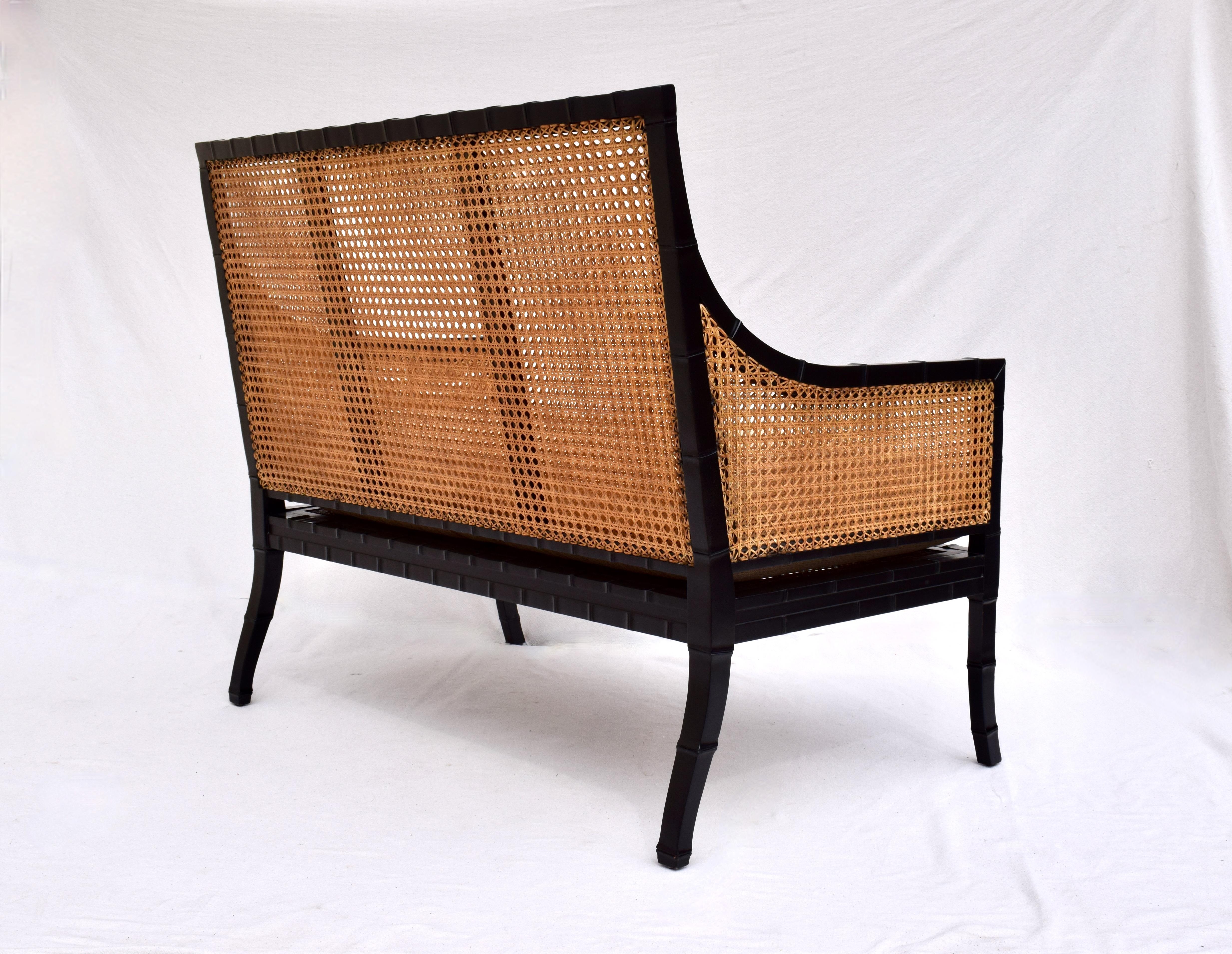 Upholstery Large Scale Double Cane Settee