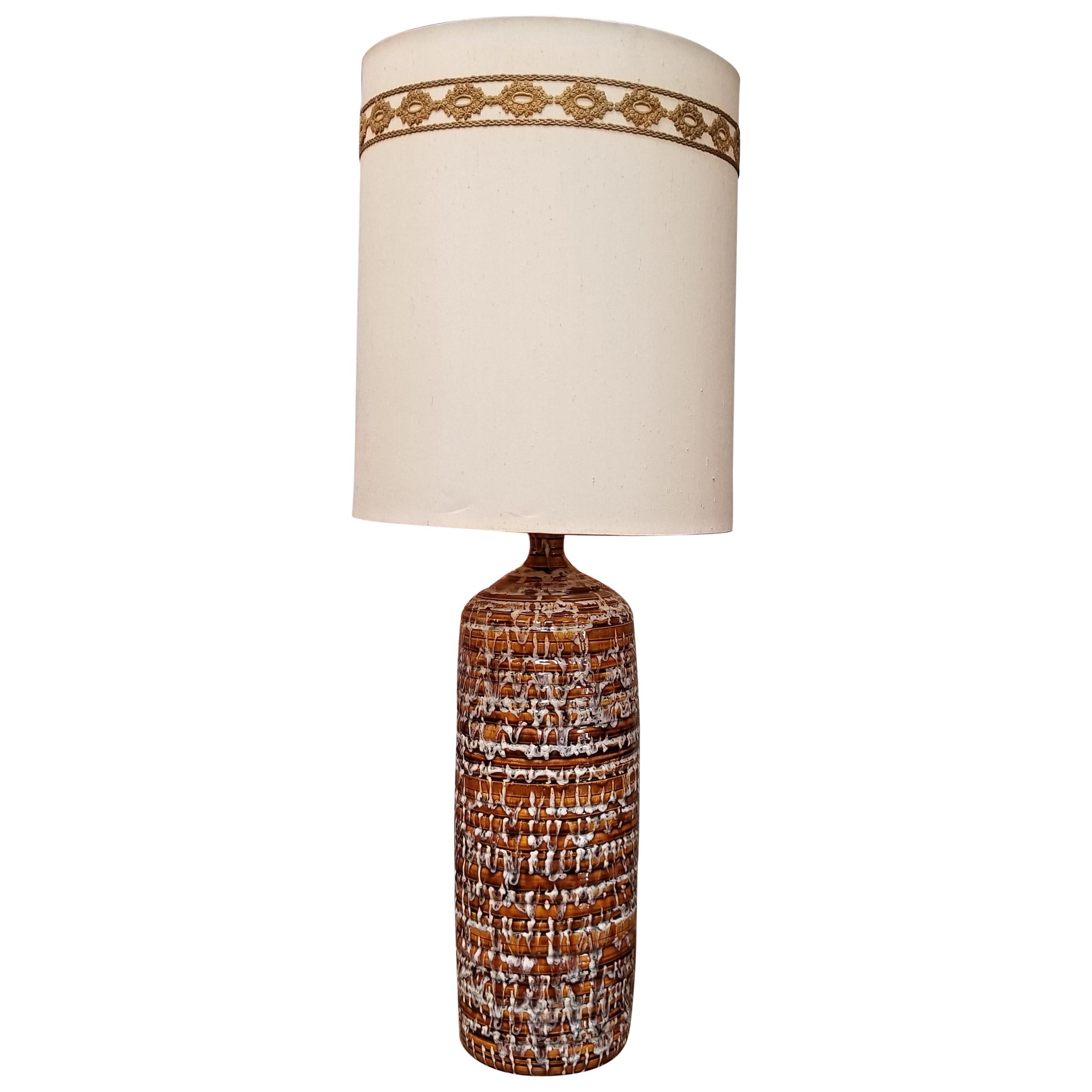 Large-Scale Drip Glaze Table Lamp For Sale