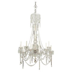 Large Scale Early 20th Century English Twelve Branch Chandelier