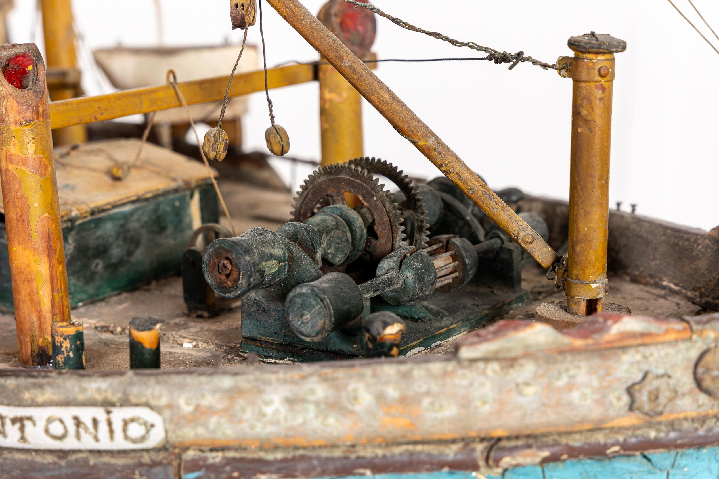 Modèle de bateau à vapeur de Sant'Antonio du début du 20e siècle en vente 7