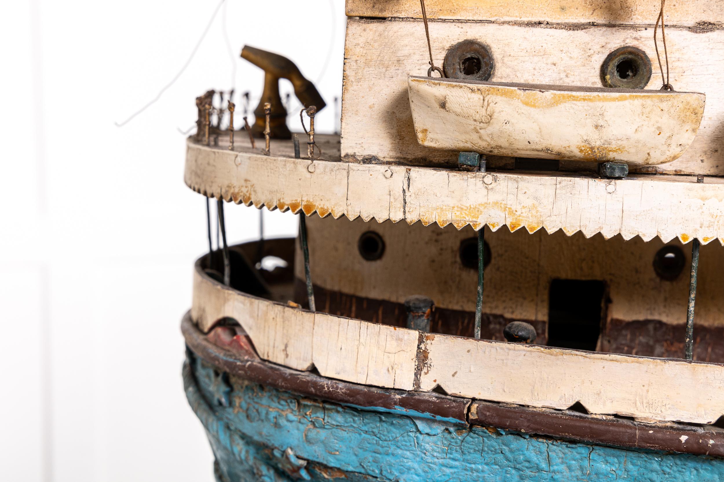 Modèle de bateau à vapeur de Sant'Antonio du début du 20e siècle en vente 10