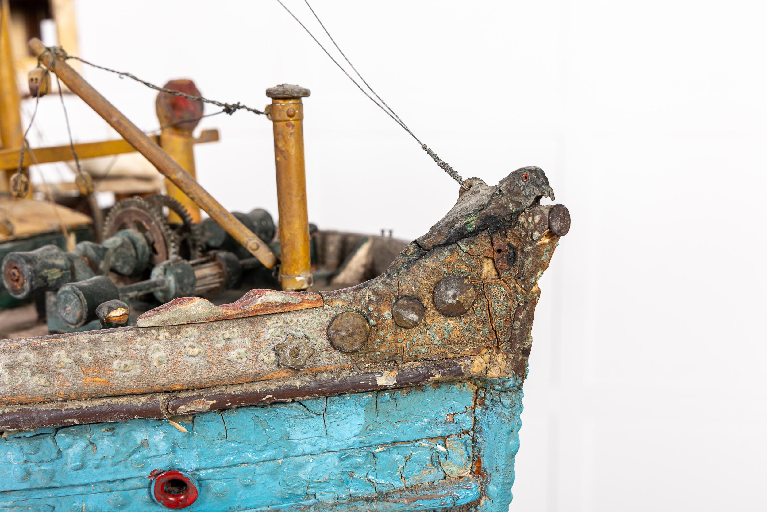 Modèle de bateau à vapeur de Sant'Antonio du début du 20e siècle en vente 13