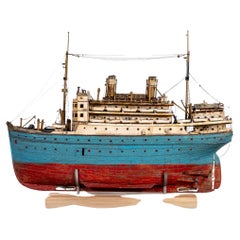 Large Scale Early 20th Century Shipbuilders Model of Sant'Antonio Steamship