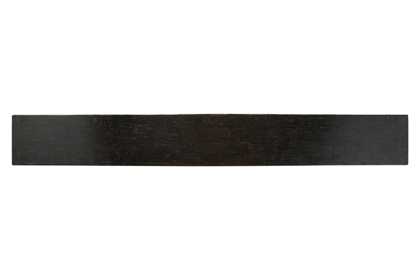 Wood Large Scale Ebonized Elm Altar Table For Sale