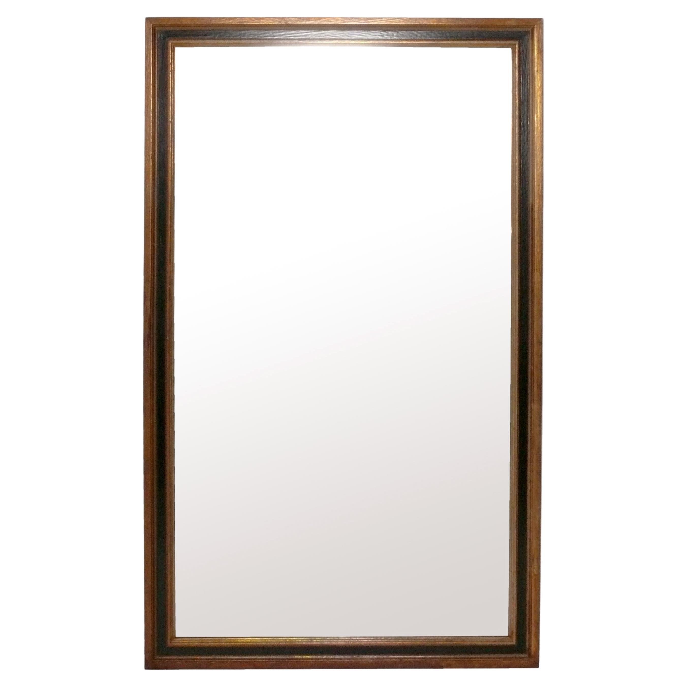 Specchio elegante di grandi dimensioni in nero e oro dorato 60" x 36"