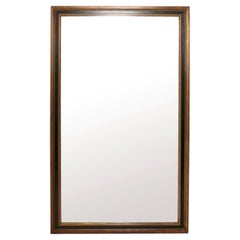 Large Scale Elegant Black and Gold Gilt Mirror 60" x 36"