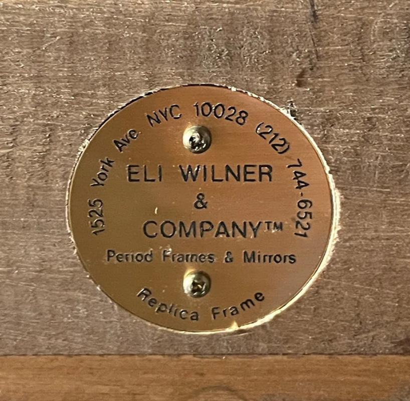 Specchio in argento Eli Wilner di grandi dimensioni 55 