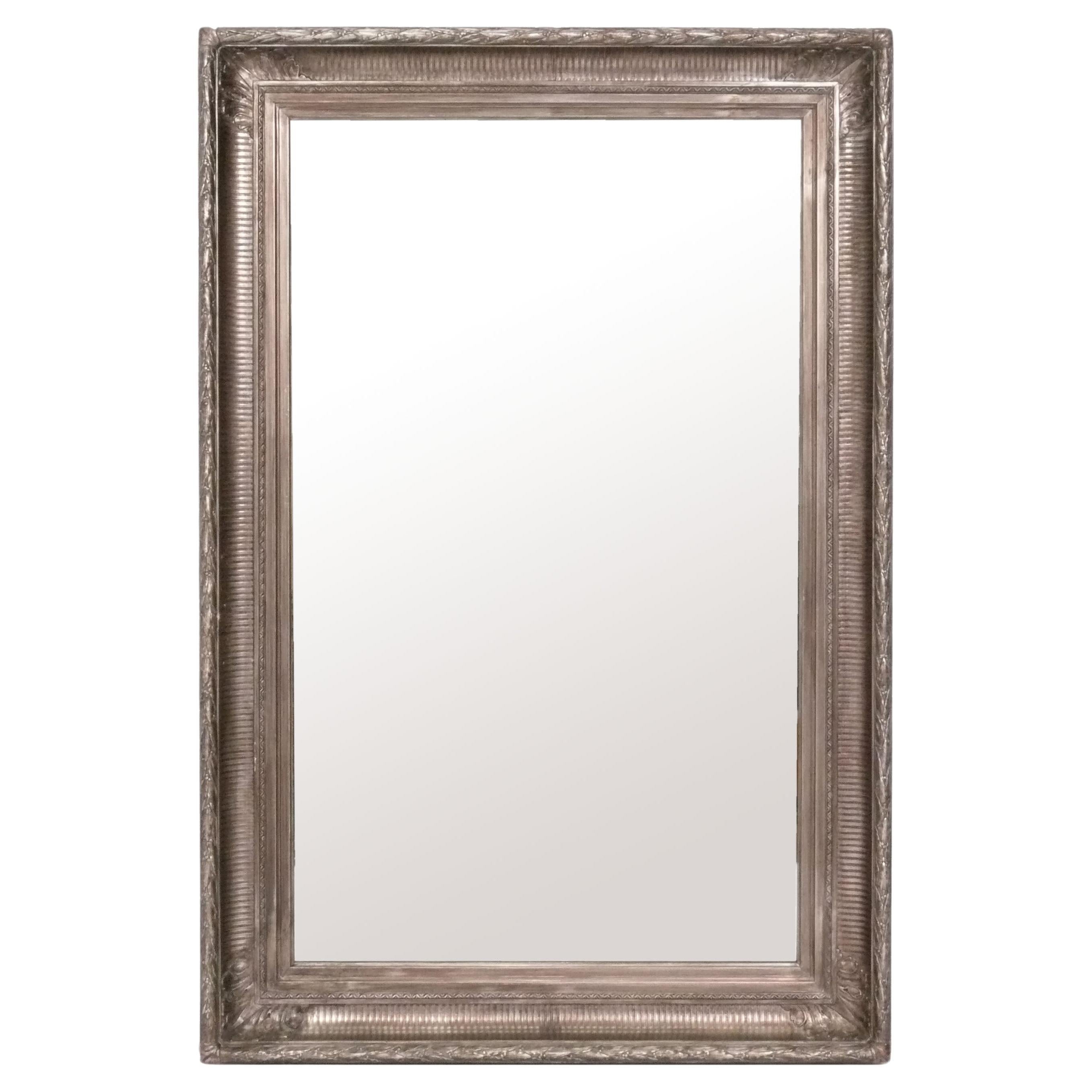 Specchio in argento Eli Wilner di grandi dimensioni 55 "H. x 37 "L.