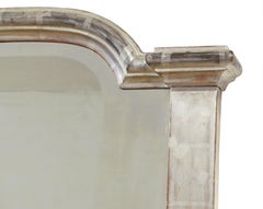 Large Scale English Antique Silver Gilt Wall Mirror