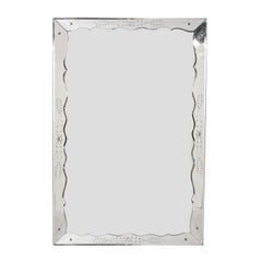Large Scale Etched Mirror Framed Mirror
