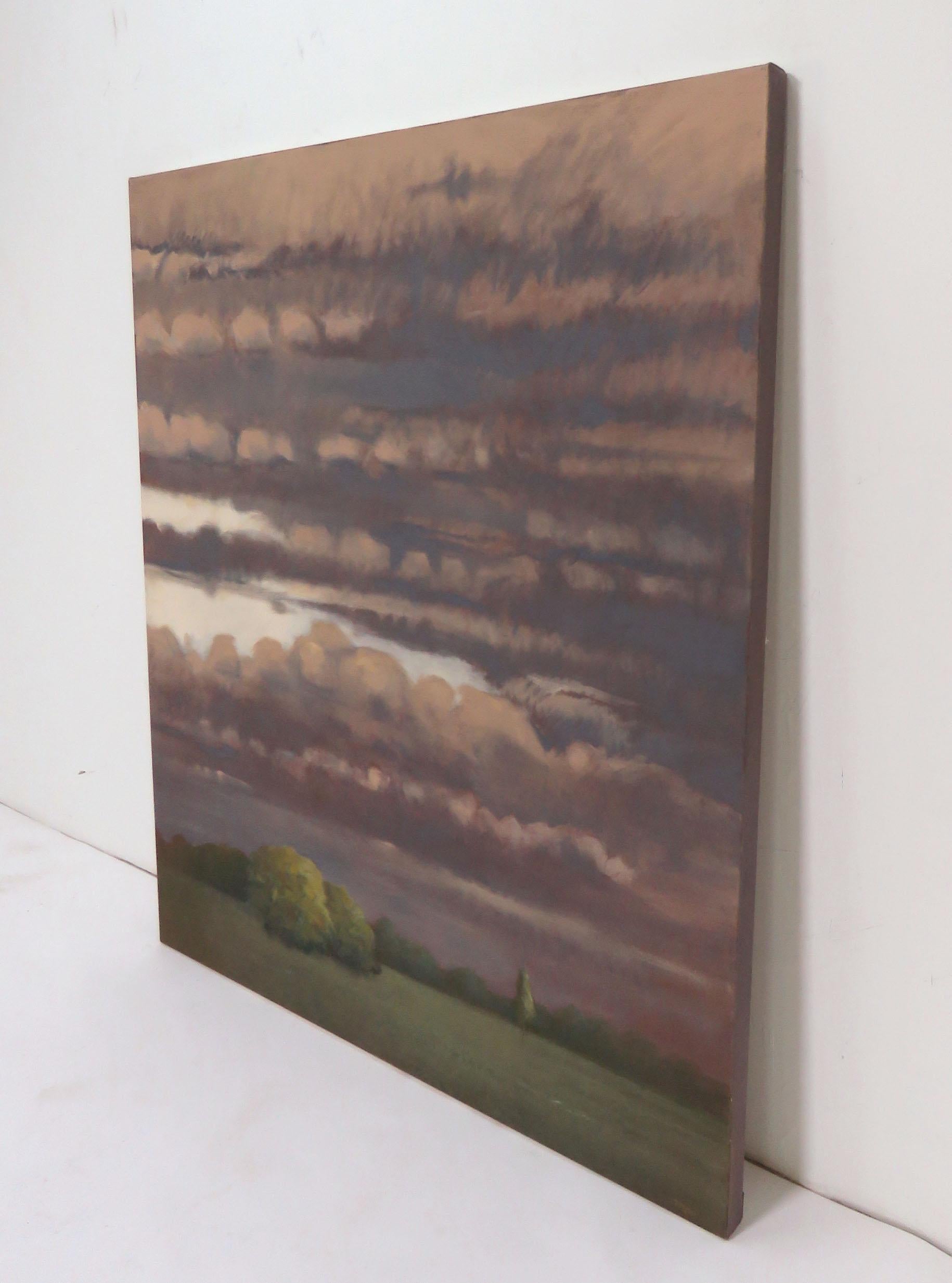 American Large-Scale Ethereal Landscape Painting by James Rayen