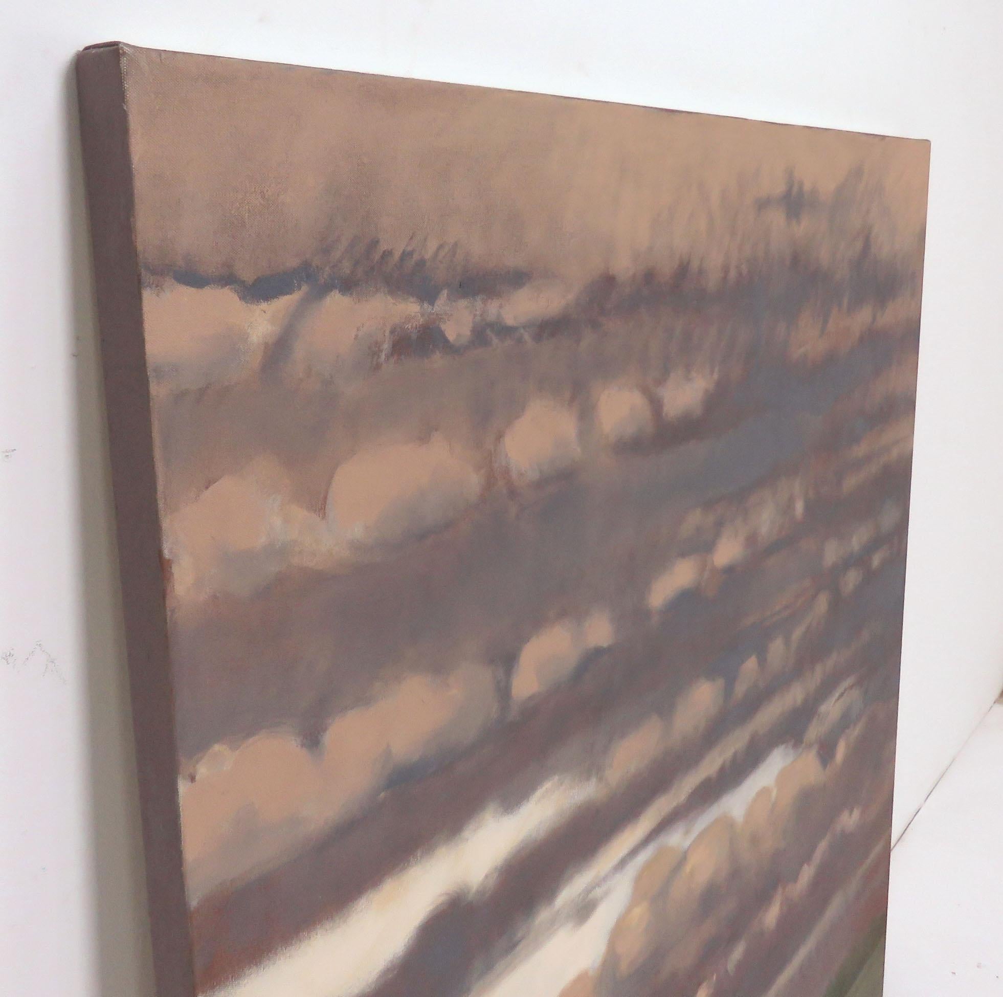 Large-Scale Ethereal Landscape Painting by James Rayen In Good Condition In Peabody, MA