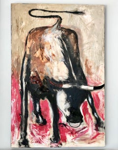 Large Scale Figurative Bull Painting by Sebastian Ciarcia