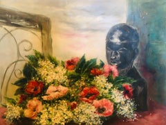 Large Scale Floral Still Life Painting by Peggy Dodds