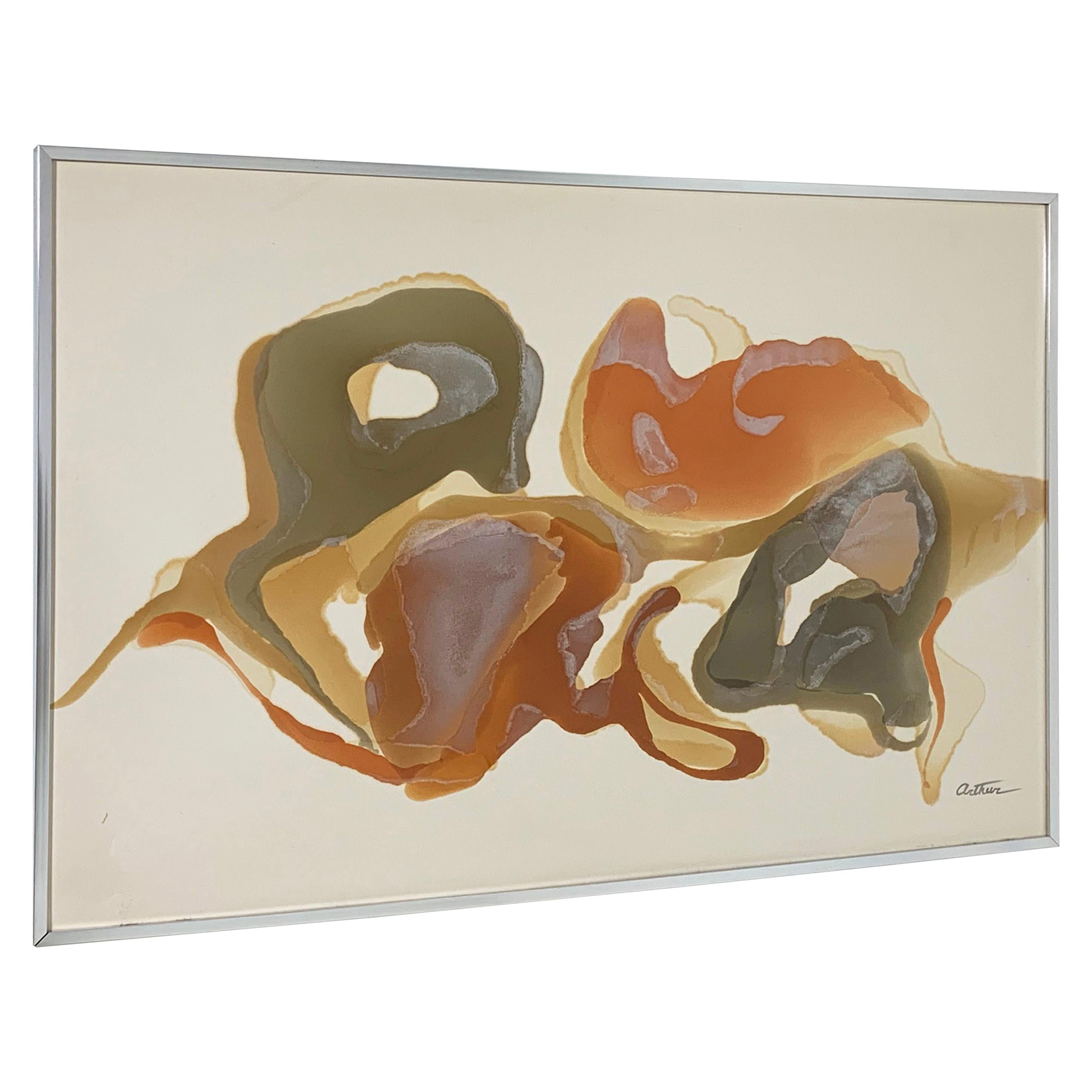 Large Scale Free Form Abstract Oil by Elizabeth Arthur D. 1979