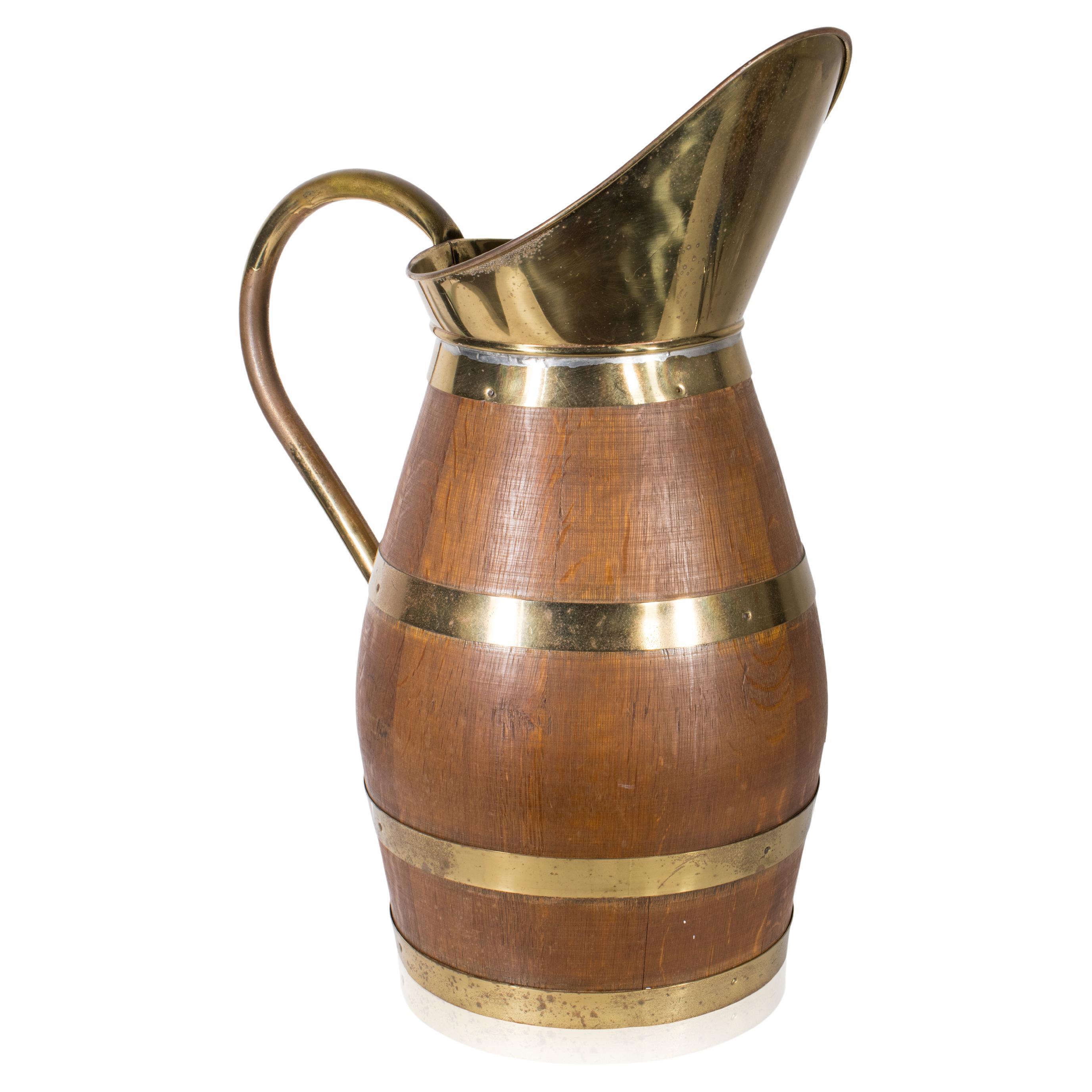 Large Scale French Alascian Wine Pitcher For Sale