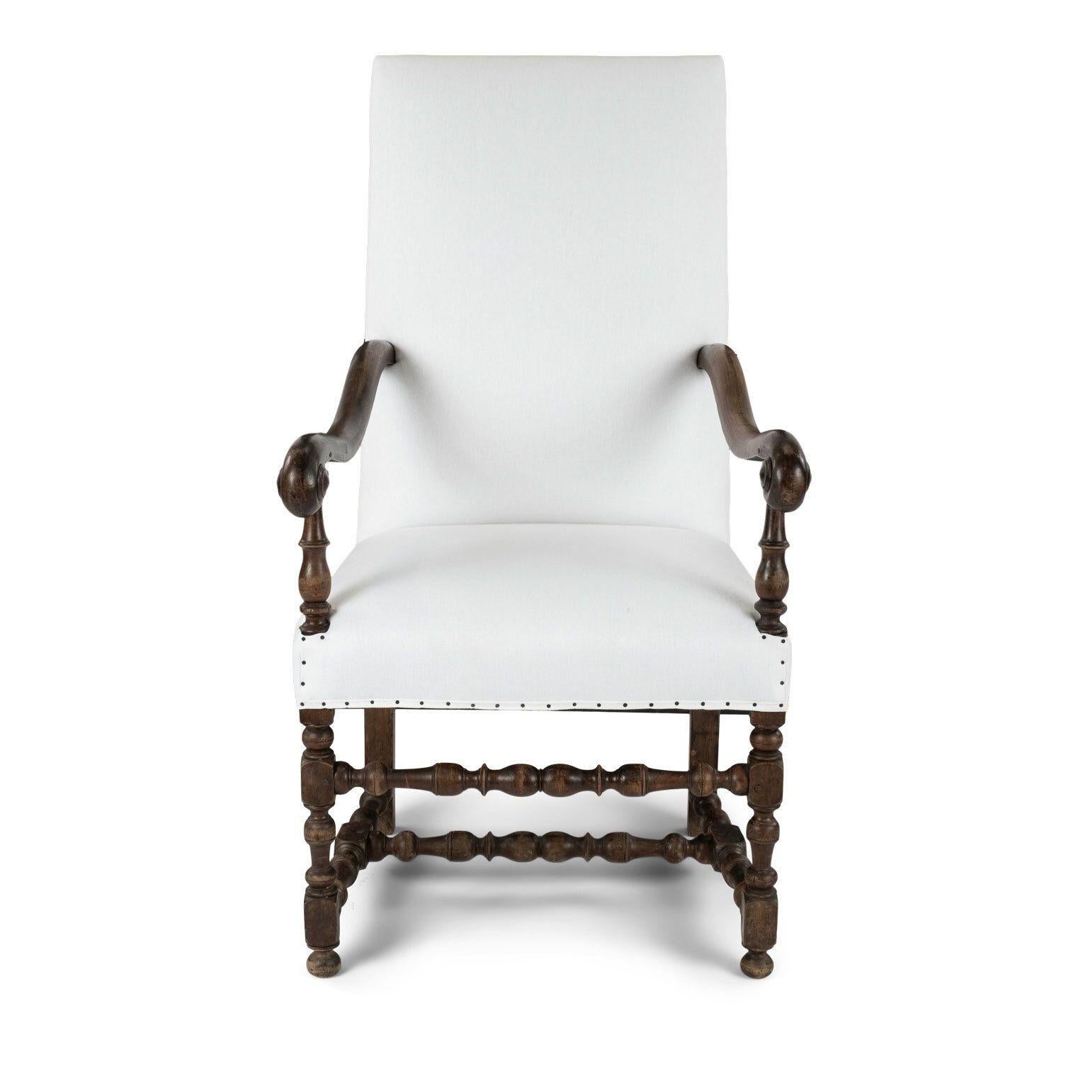 Louis XIII Large-Scale French Armchair For Sale