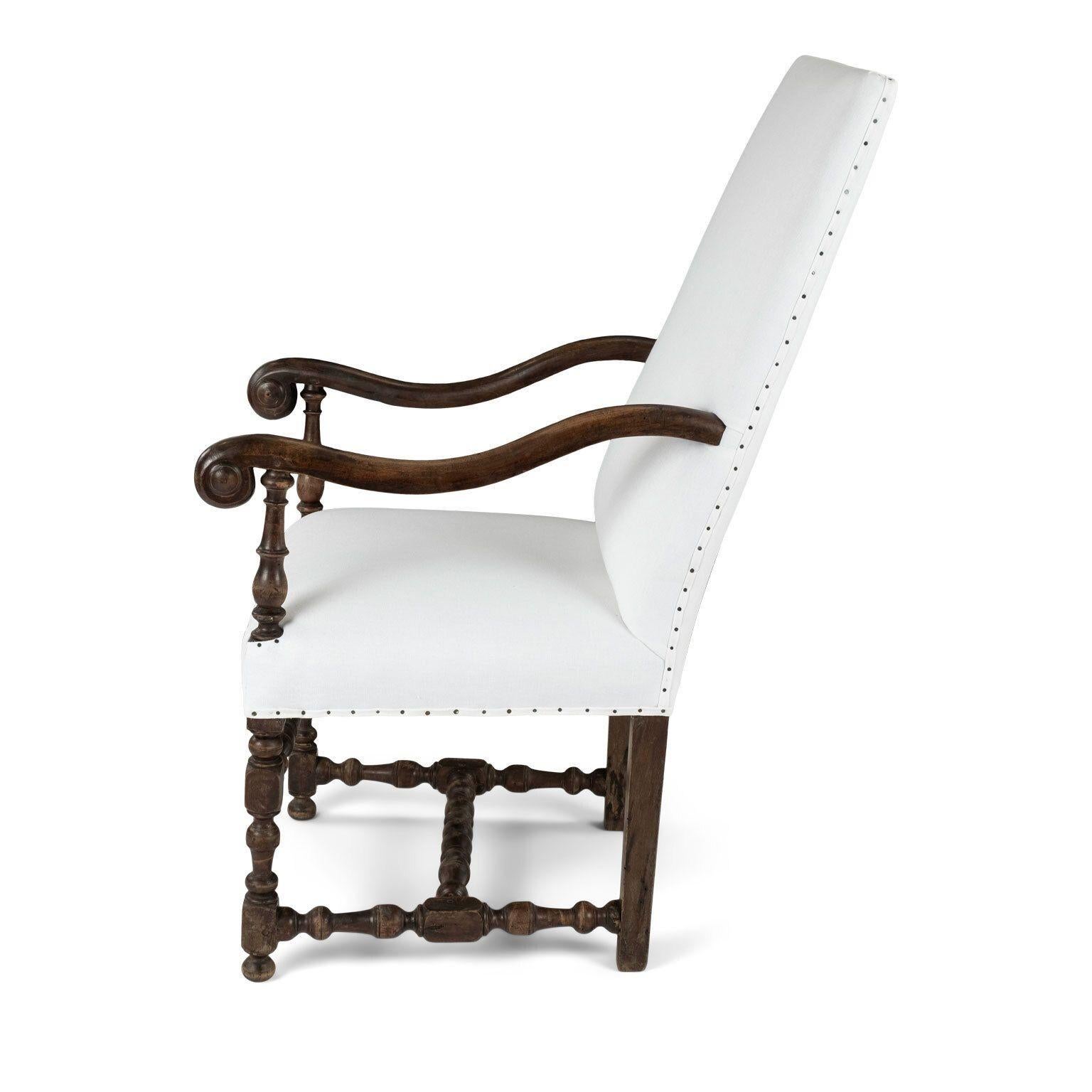 Large-Scale French Armchair In Fair Condition For Sale In Houston, TX